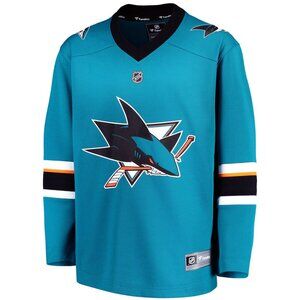 San Jose Sharks Fanatics Retro Home NHL Hockey Jersey Boys Youth L / XL NEW